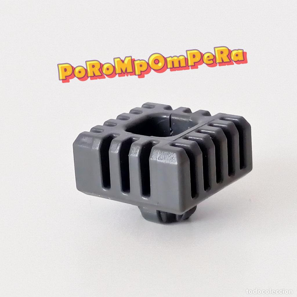 Playmobil: PLAYMOBIL conector cuadrado SYSTEM X gris oscuro enganche coche D6