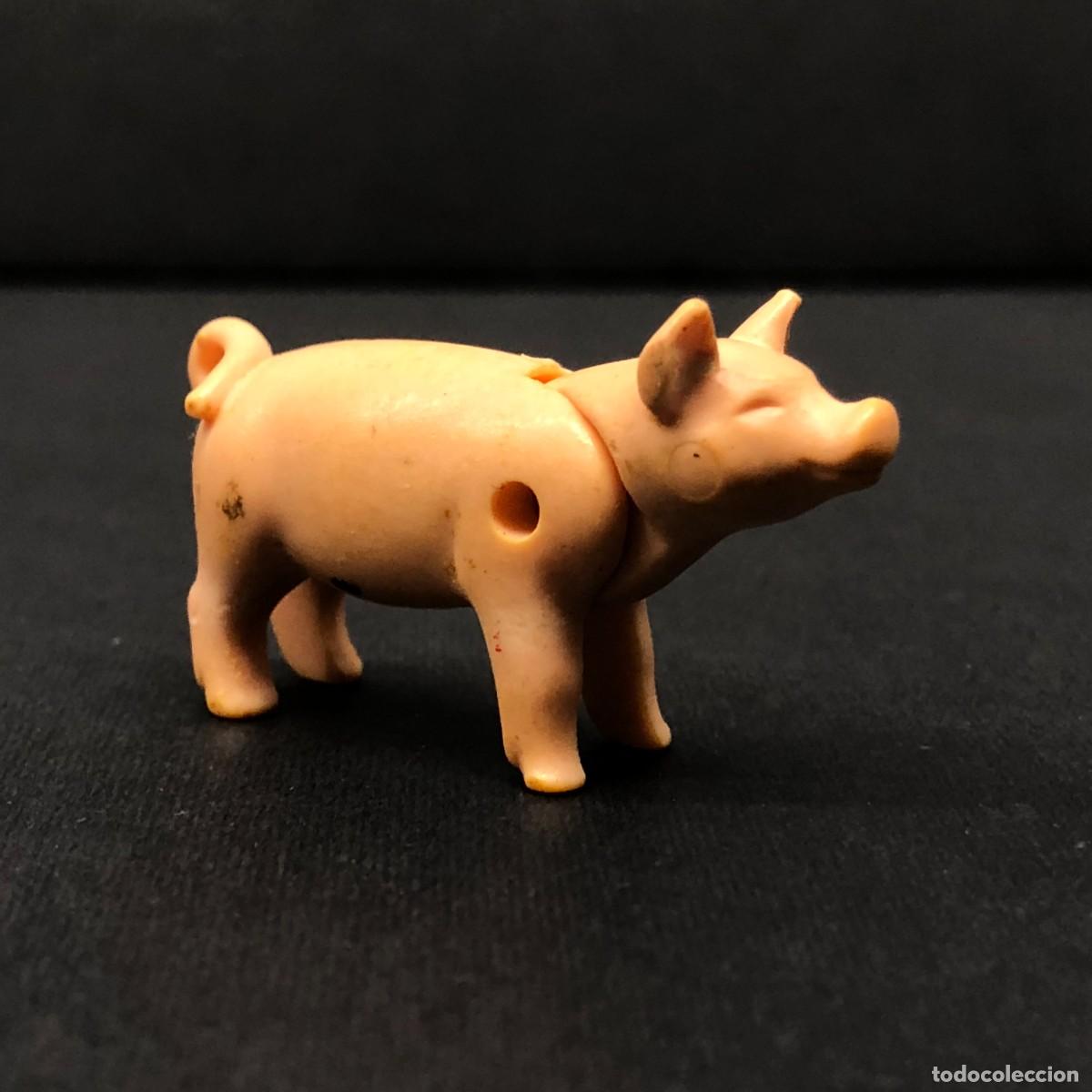 Playmobil: FIGURA DE PLAYMOBIL DE CERDITO ROSA - VINTAGE - 3,5 CM / 1522&Ccedil;