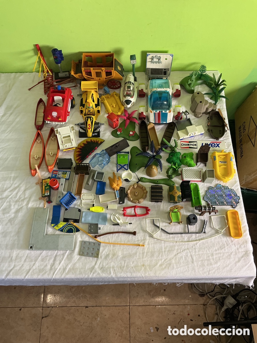 Playmobil: Lote Playmobil diligencia, veh&iacute;culos, barcas y accesorios &ndash; AB-3