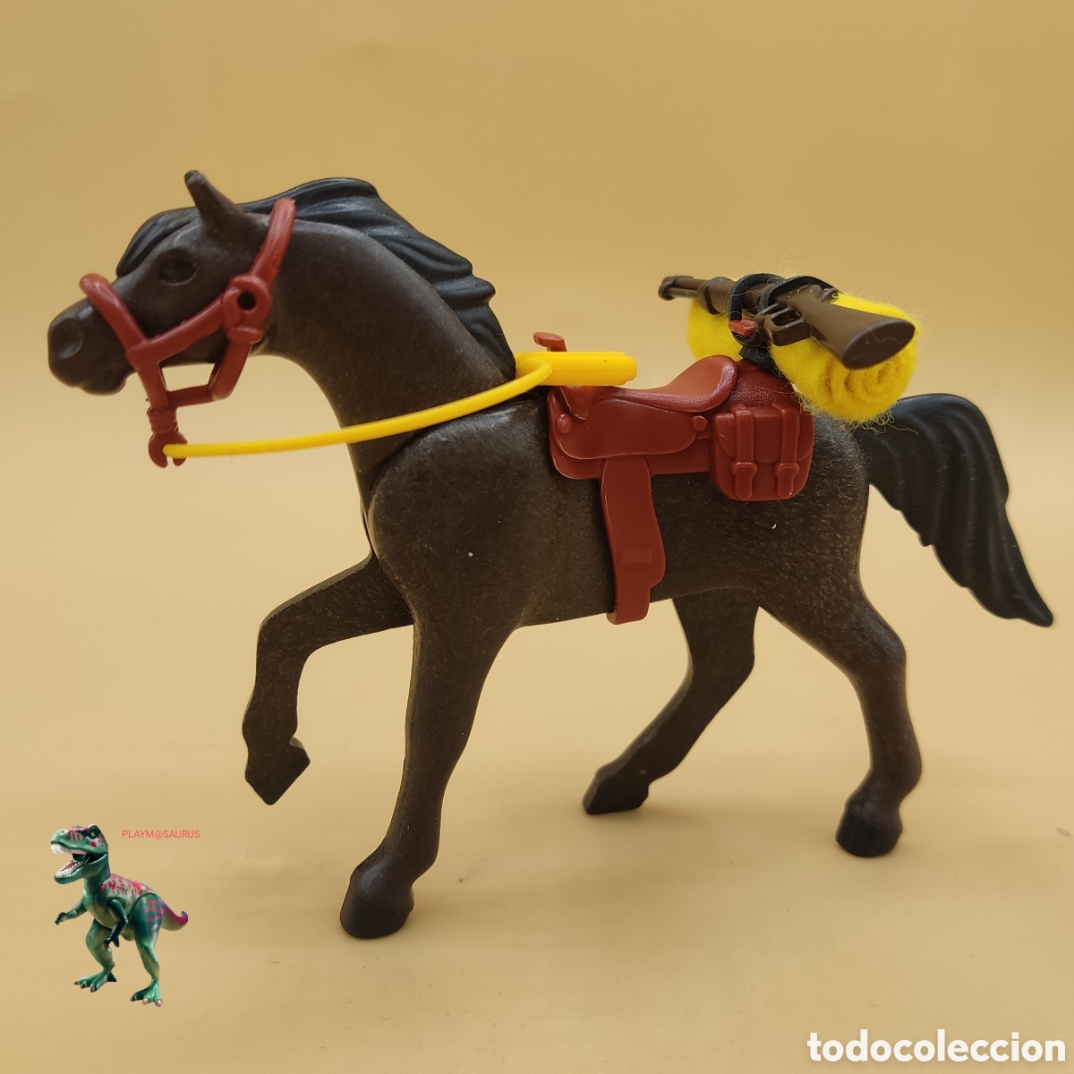 Playmobil: Playmobil caballo western con manta rifle oeste soldado yankee confederado vaquero forajido cowboy