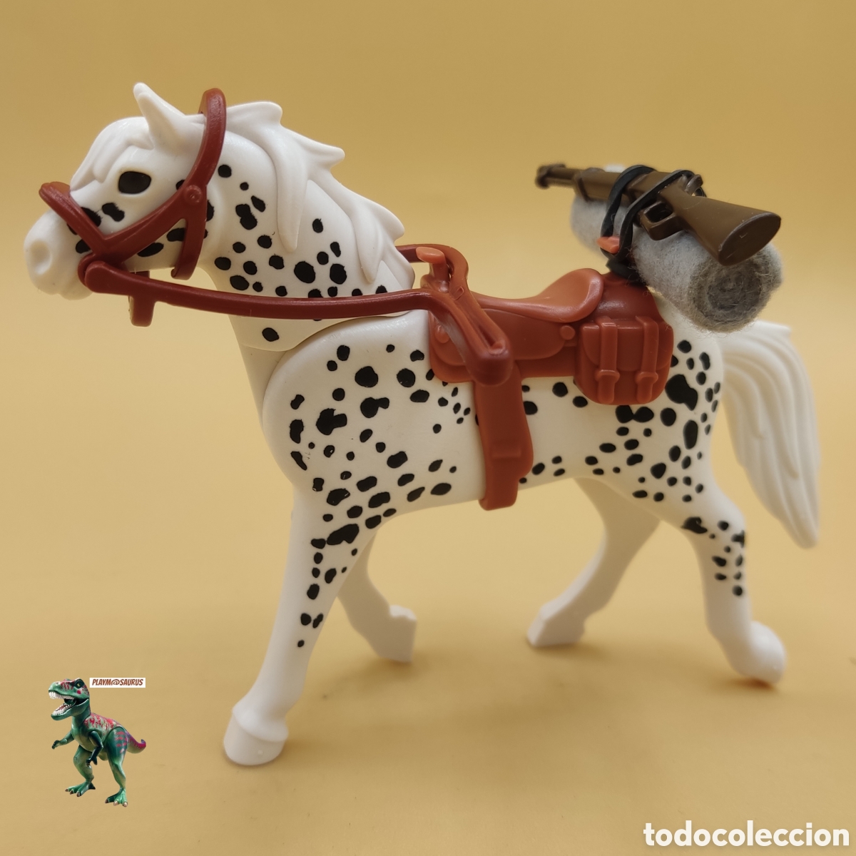 Playmobil: Playmobil caballo western con manta rifle oeste soldado yankee confederado vaquero forajido cowboy