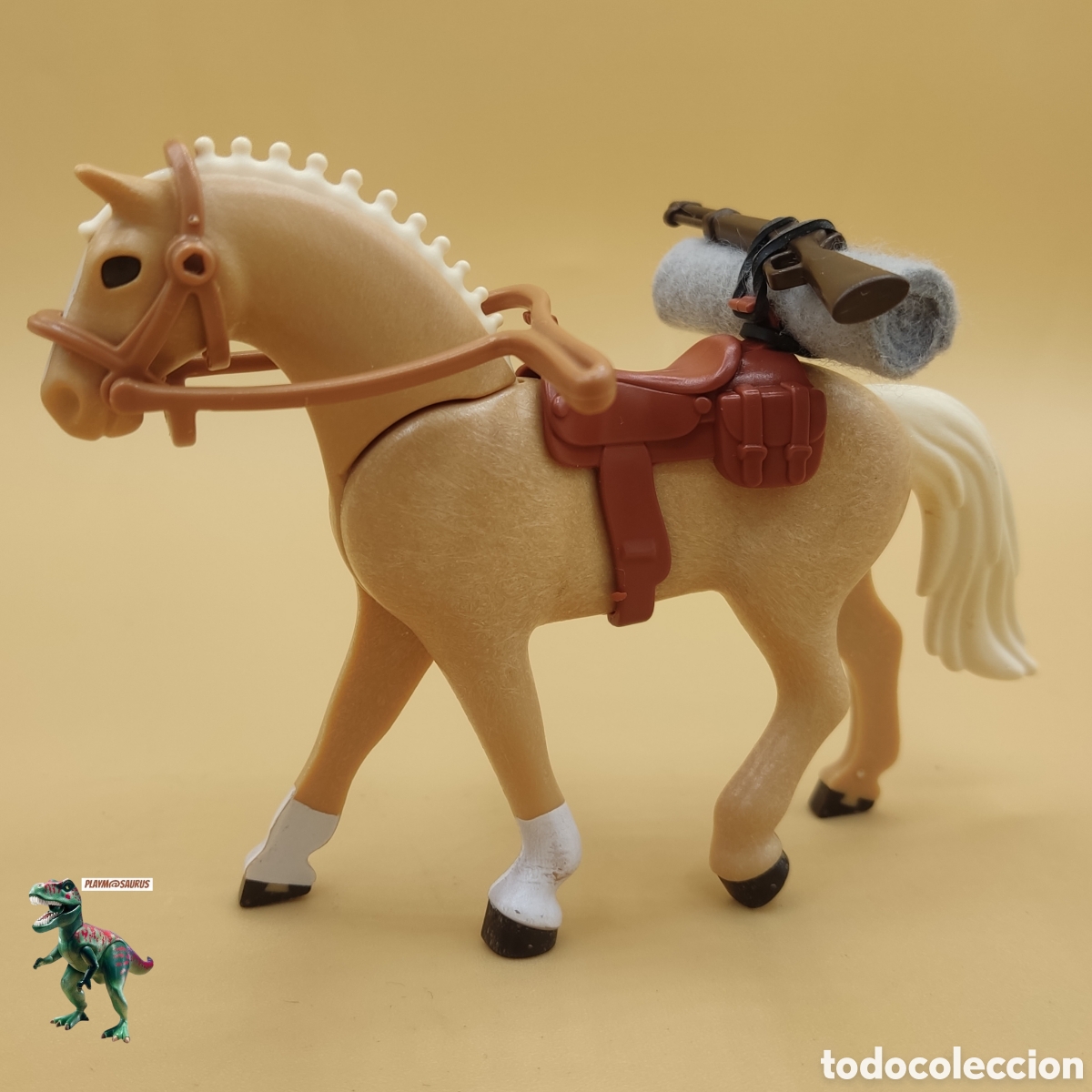 Playmobil: Playmobil caballo western con manta rifle oeste soldado yankee confederado vaquero forajido cowboy