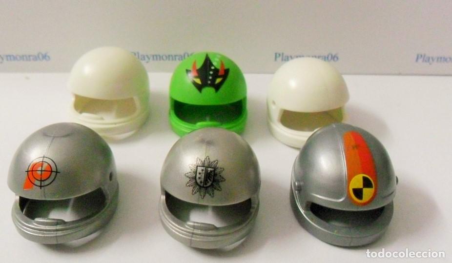 Playmobil: PLAYMOBIL P206 * 6 CASCOS VARIOS COLORES PILOTO MOTORISTA SIN VISERA