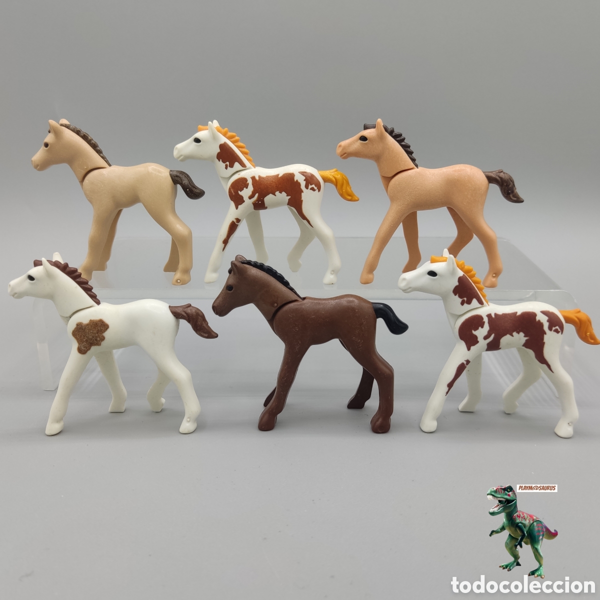 Playmobil: Playmobil lote potro cria de caballo centro ecuestre zoo granja establo hipico trailer equitacion