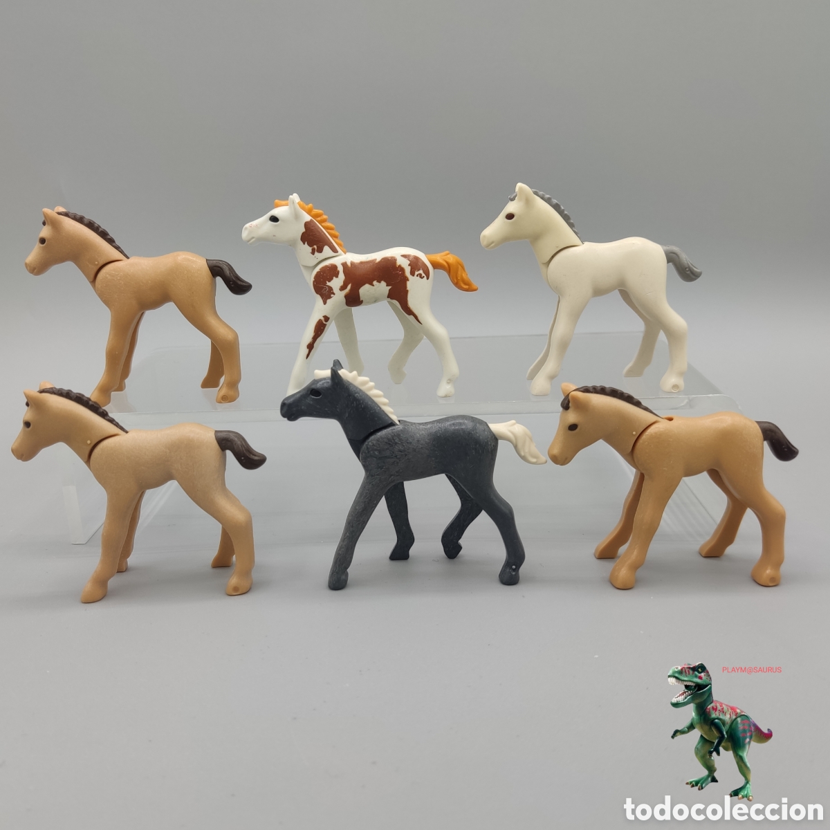 Playmobil: Playmobil lote potro cria de caballo centro ecuestre zoo granja establo hipico trailer equitacion