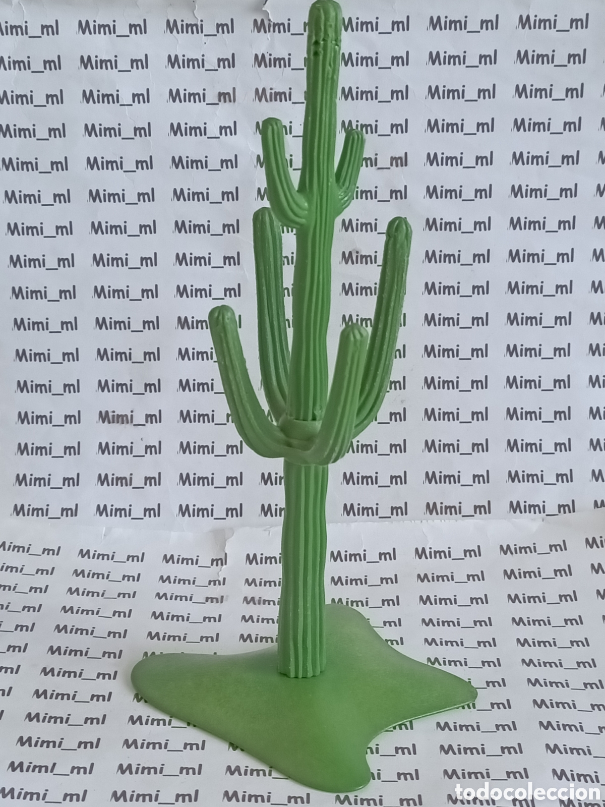 Playmobil: Playmobil cactus grande con suelo verde base western oeste vegetaci&oacute;n