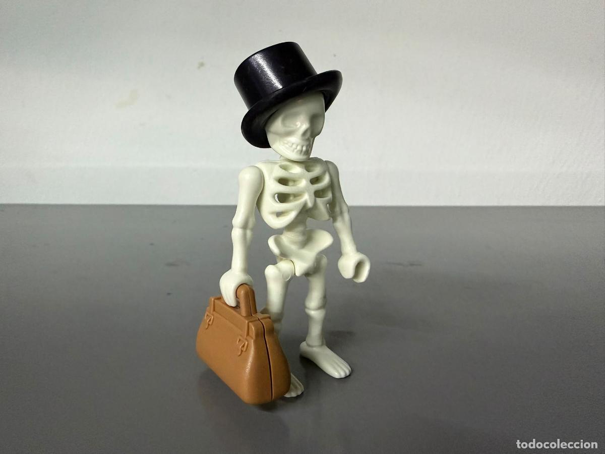 Playmobil: PLAYMOBIL figura esqueleto fantasma, halloween- cobrador del frac -mix21