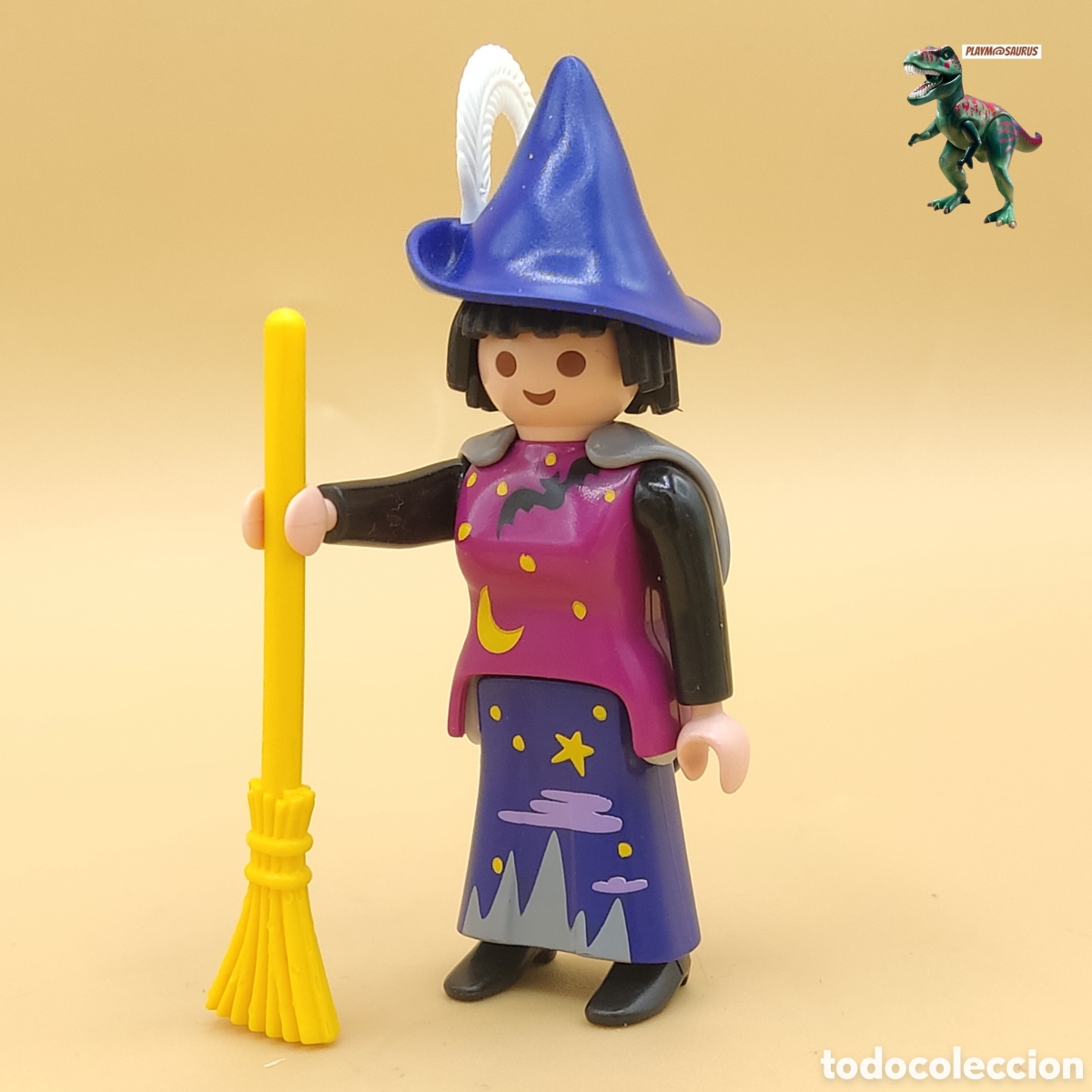 Playmobil: Playmobil figura mujer bruja hechicera halloween escoba terror magia