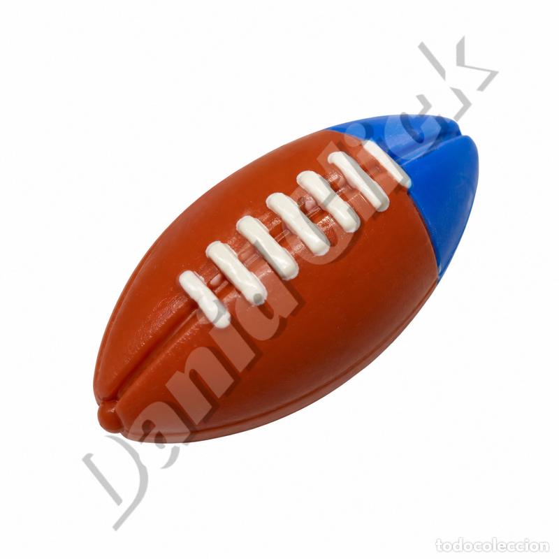 Playmobil: Playmobil Bal&oacute;n Rugby Marr&oacute;n Azul Pelota Ovalada Deporte