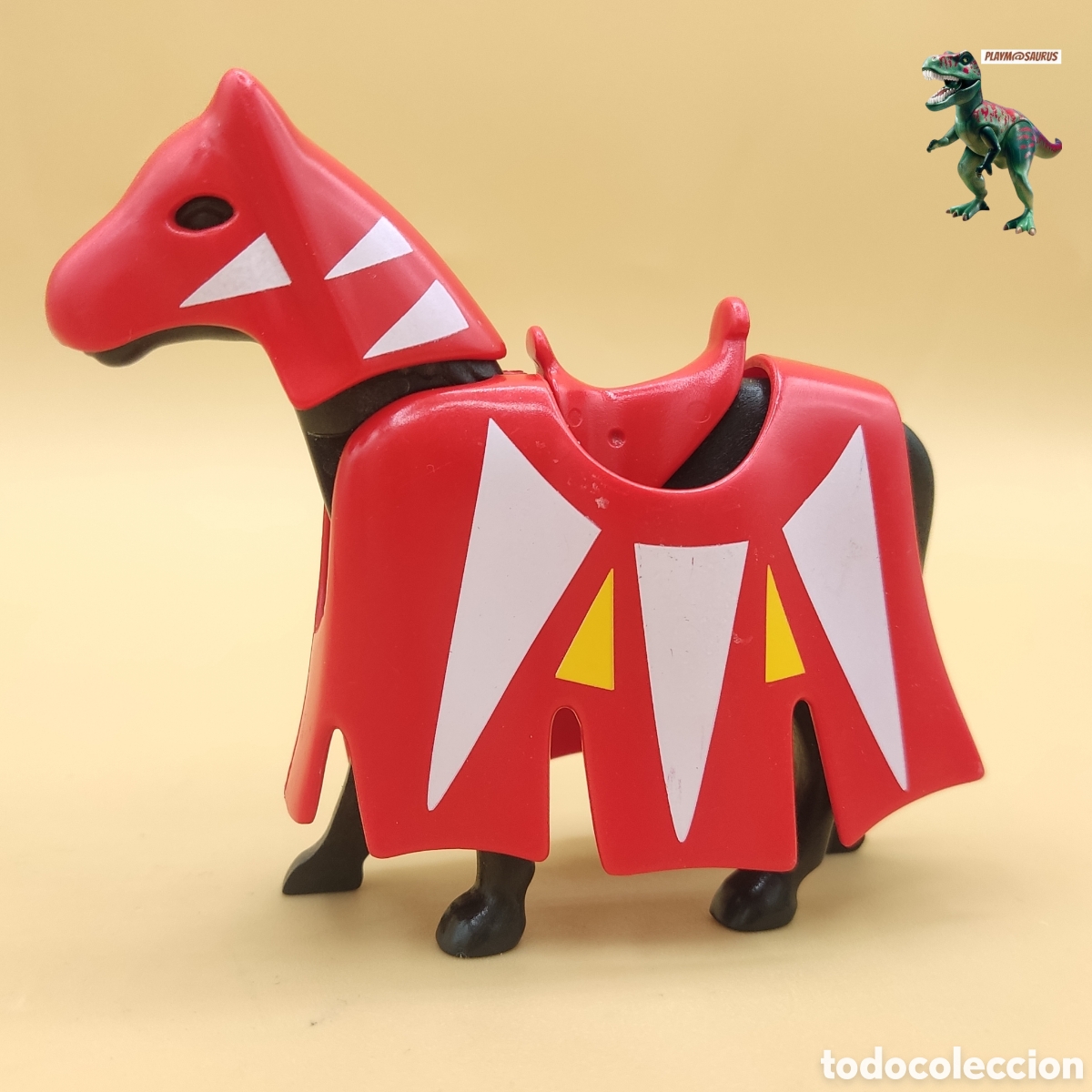 Playmobil: Playmobil caballo de batalla caballero medieval gualdrapa justa torneo armadura 5268
