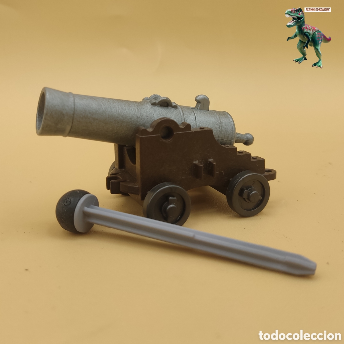 Playmobil: Playmobil ca&ntilde;on con proyectil bateria pieza de artilleria fortin fortaleza 4164 7373 7495 barco