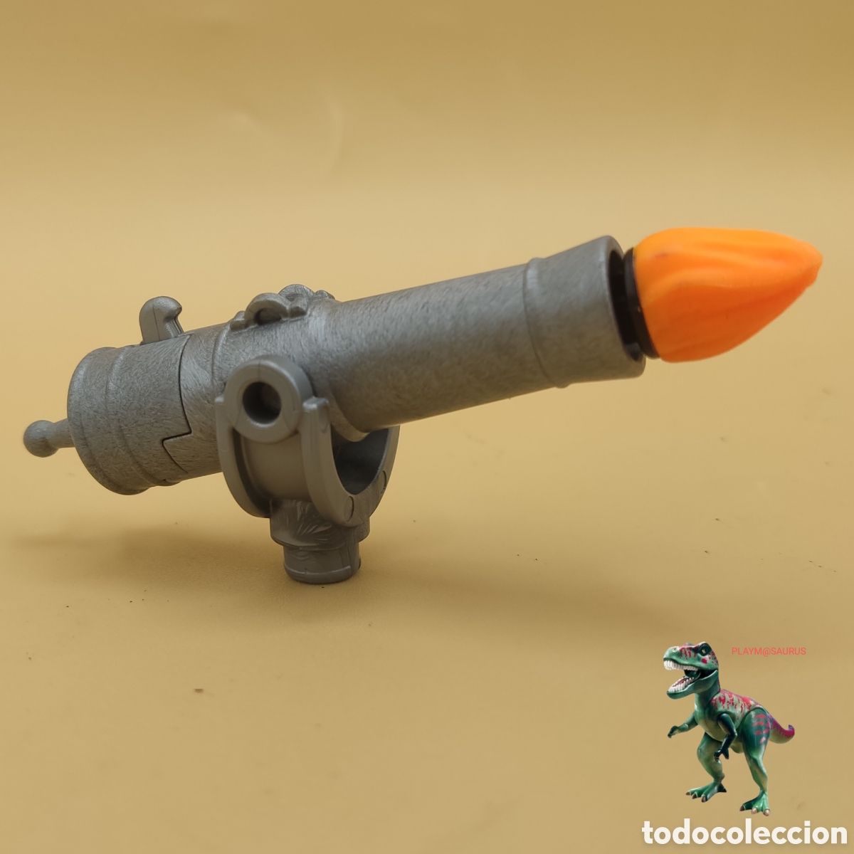 Playmobil: Playmobil ca&ntilde;on con proyectil bateria pieza artilleria fortin fortaleza colocacion en U barco pirata