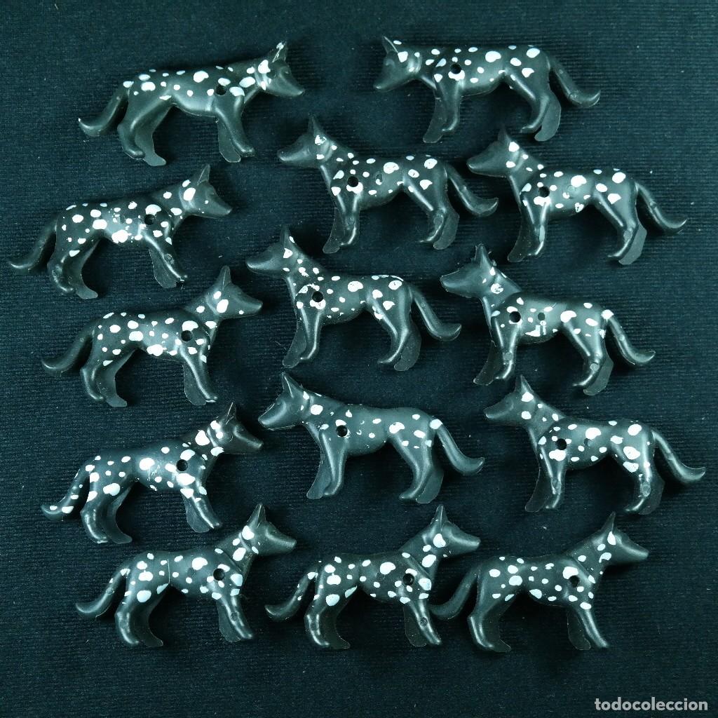 Playmobil: Playmobil perros negros con manchas ☼