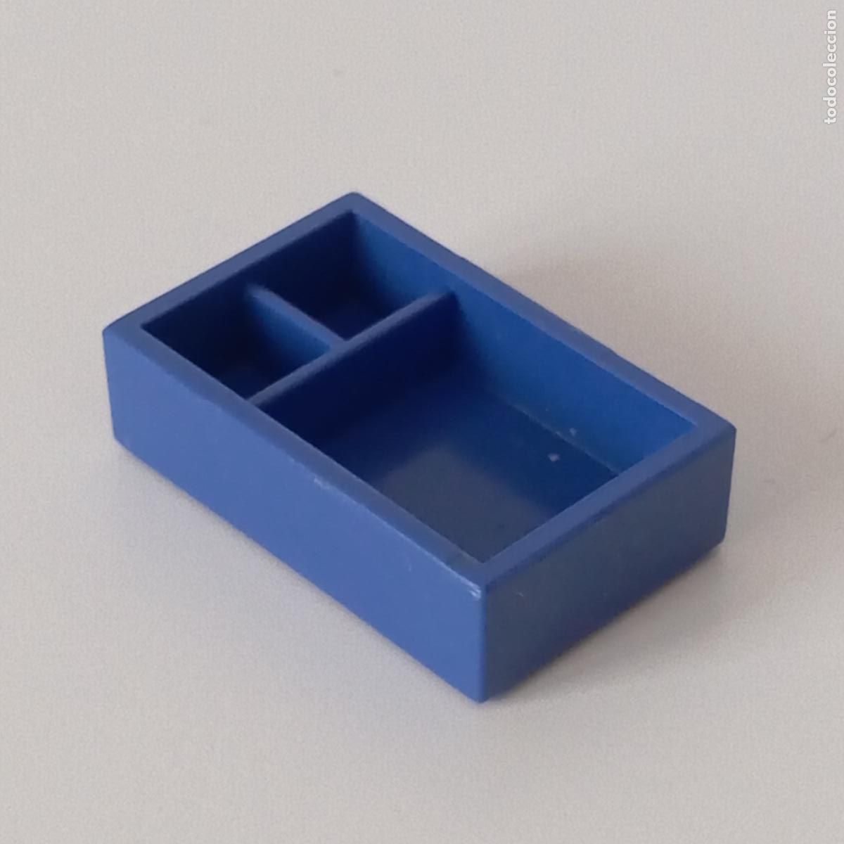 Playmobil: PLAYMOBIL caja rectangular compartimentos azul D6 - Foto 2