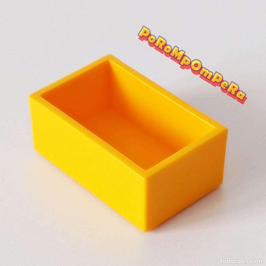 Playmobil: PLAYMOBIL caja rectangular amarilla mesa mueble mobiliario D6