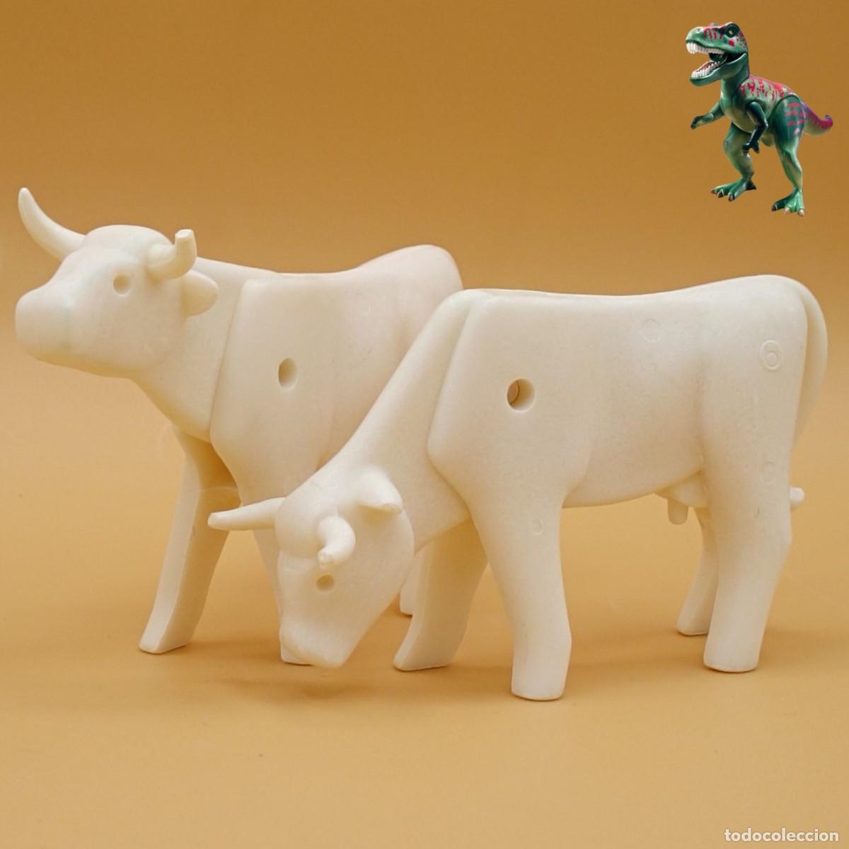 Playmobil: Playmobil vacas blancas serie color ganado granja rancho oeste western belen 3700 3707 3612