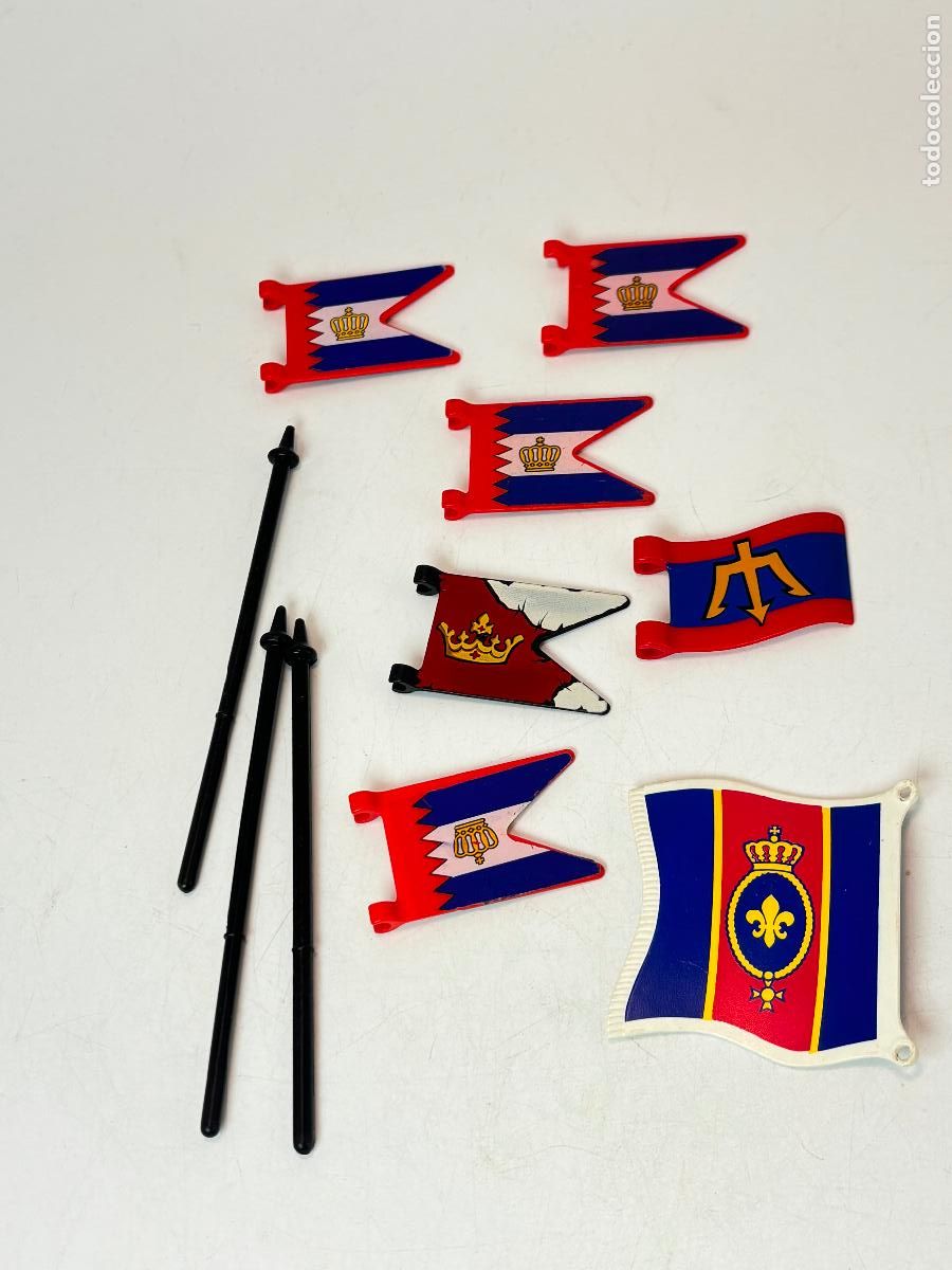 Playmobil: Playmobil lote bandera fuerte soldado ingleses