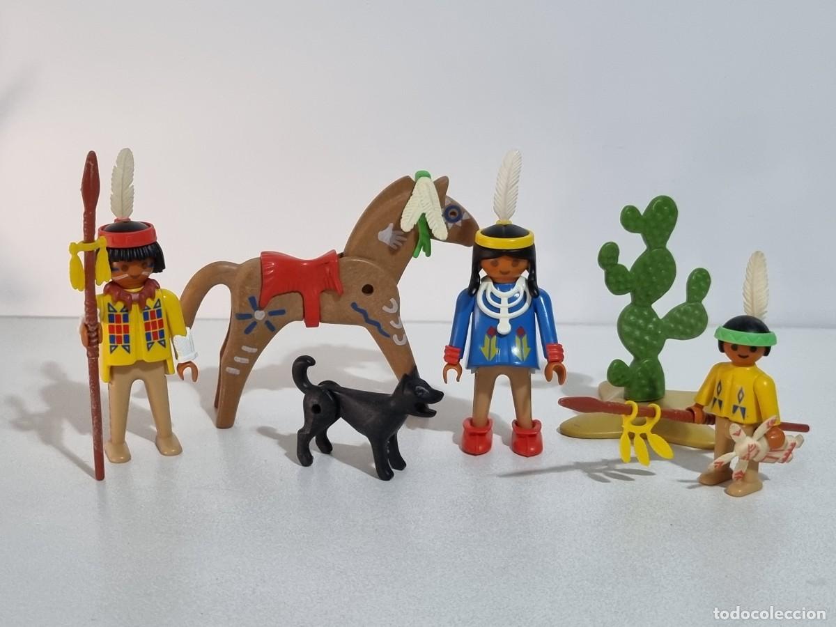 Playmobil: Playmobil 3396 Antigua Familia India Guerrero Cazador Indio Caballo Apache Oeste