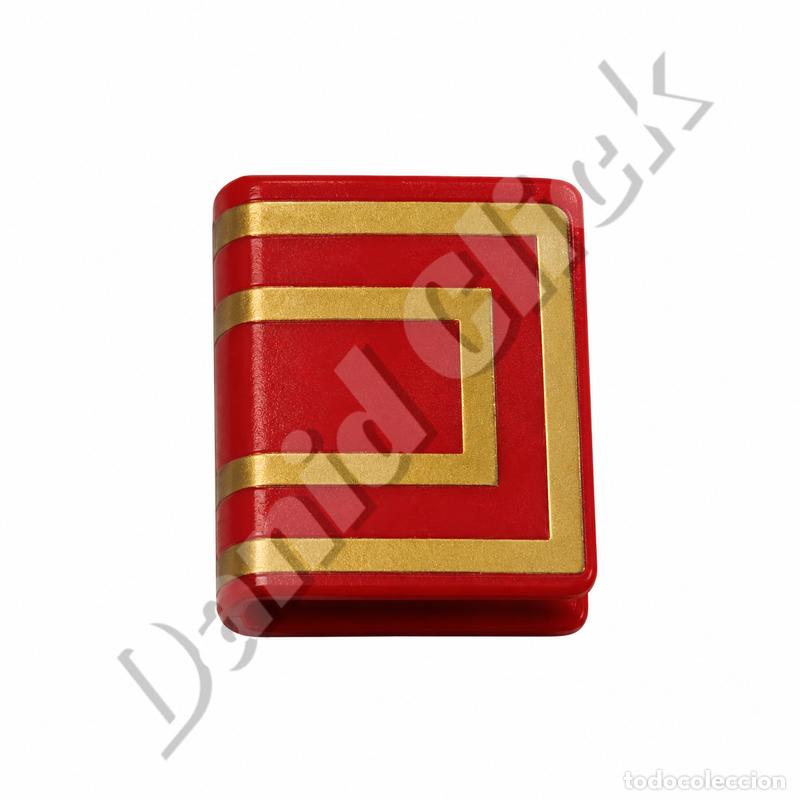 Playmobil: Playmobil Libro Rojo Dorado Biblia Misal Monja San Nicol&aacute;s Bel&eacute;n Medieval