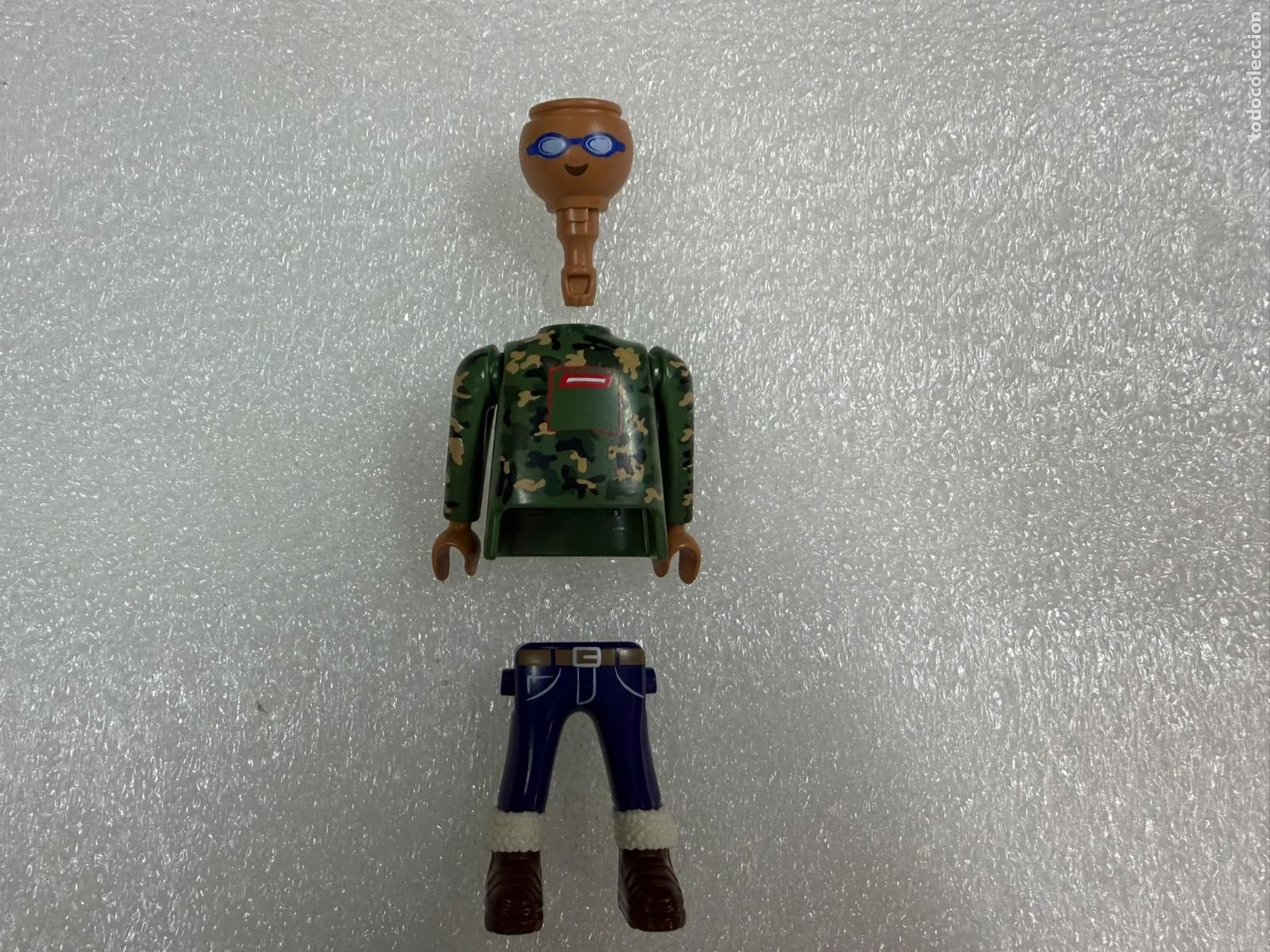 Playmobil: playmobil recambio cuerpo camuflaje + 2 brazos + piernas - liquidacion- c41
