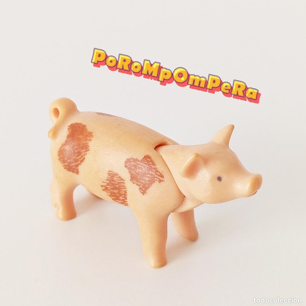 Playmobil: PLAYMOBIL cr&iacute;a cerdo manchas 5122 6355 lech&oacute;n cochinillo animal peque&ntilde;o cerdito granja bel&eacute;n oest F5