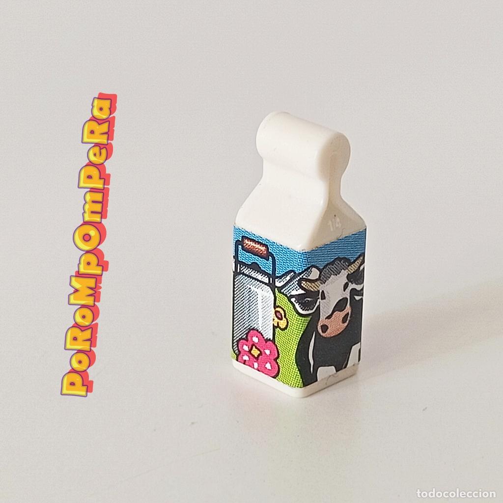 Playmobil: PLAYMOBIL leche envase tetra brik paquete alimentaci&oacute;n cocina casa restaurante cafeter&iacute;a F5