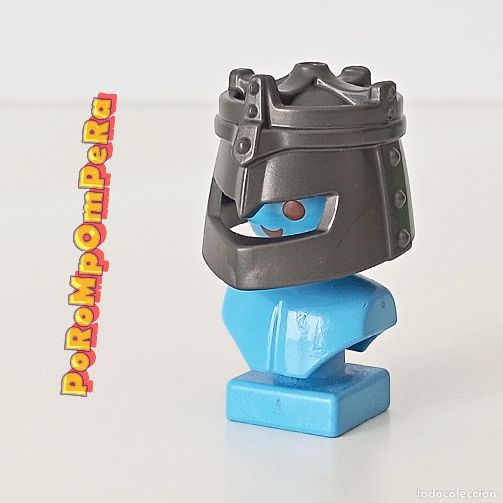 Playmobil: PLAYMOBIL casco oscuro metalizado agujero superior rey pr&iacute;ncipe caballero medieval F5