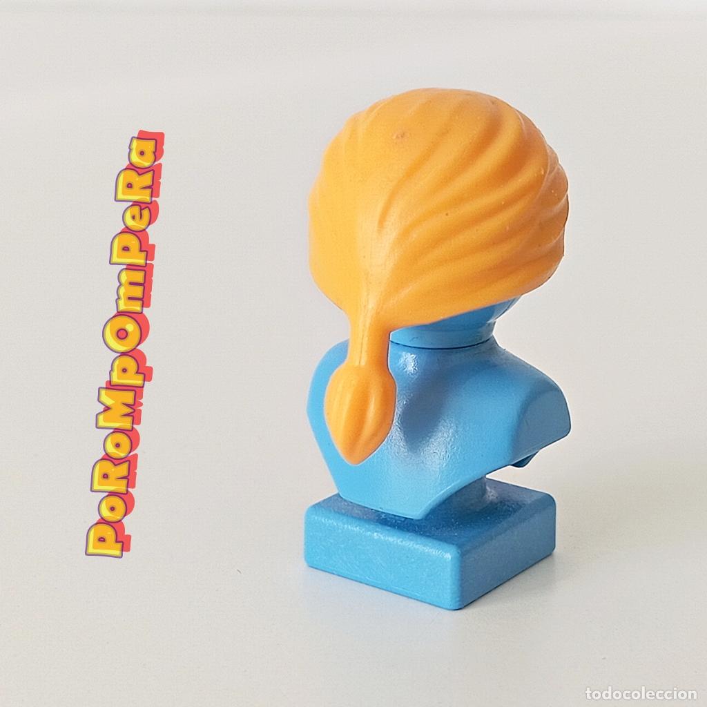 Playmobil: PLAYMOBIL peluca coleta corta rayas amarill-mostaza pelo rubio CUSTOM/COMPLETAR F5