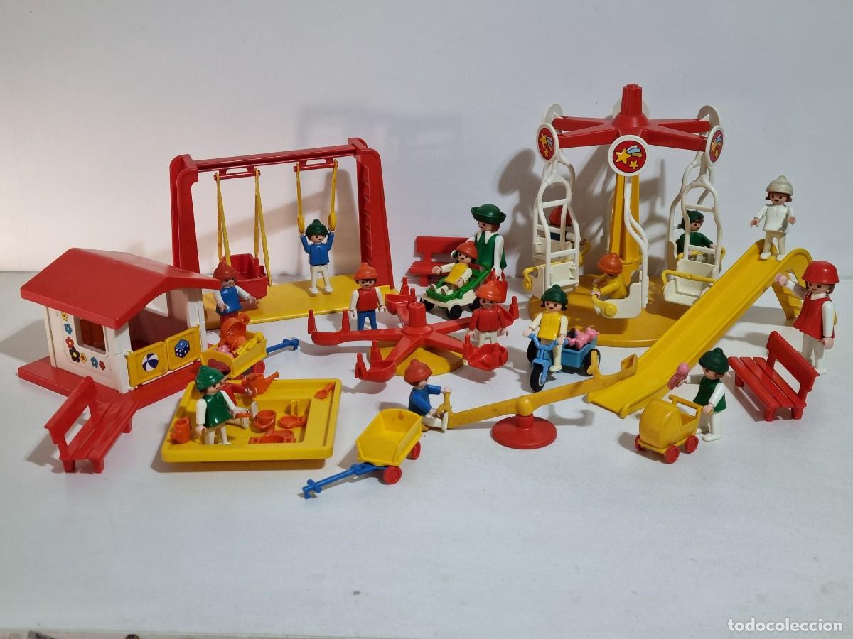 Playmobil: Playmobil 3497 3416 3552 3195 Antiguo Parque Infantil Columpio Tobogan Tiovivo