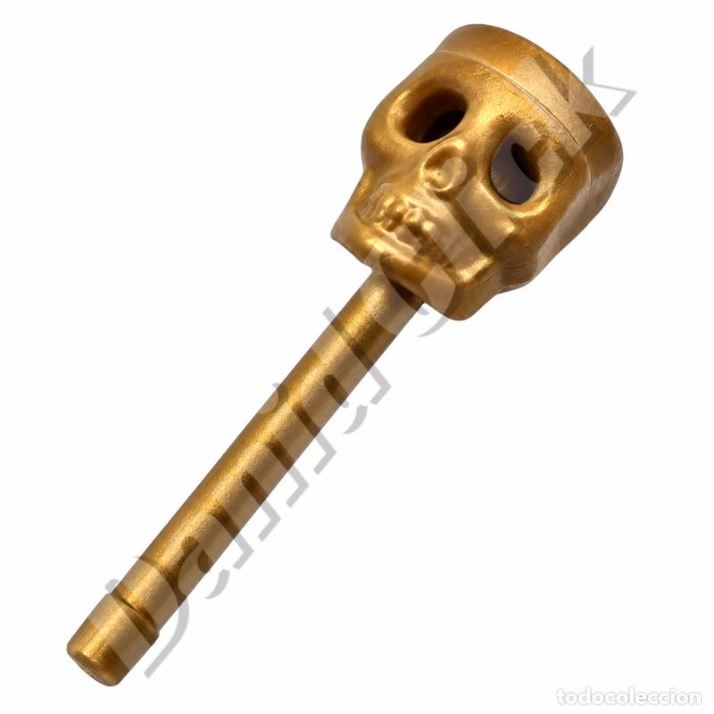 Playmobil: Playmobil Bast&oacute;n Dorado con Calavera Vara M&aacute;gica Brujo Hechicero Fantas&iacute;a