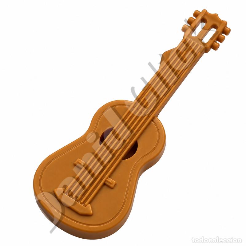 Playmobil: Playmobil Guitarra Espa&ntilde;ola Marr&oacute;n Instrumento Musical Mariachi Country Oeste