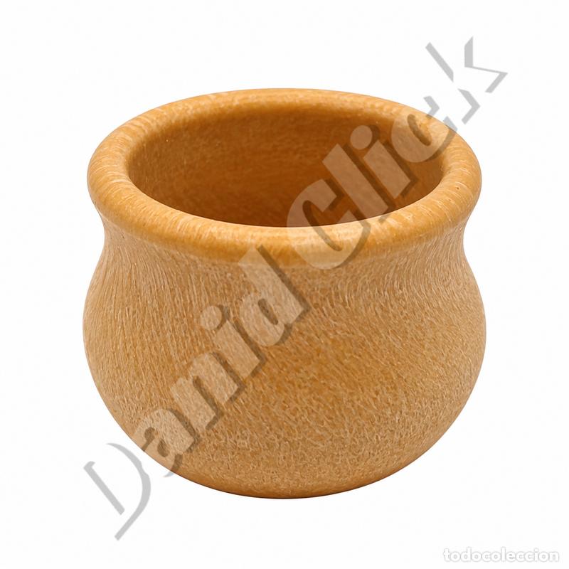 Playmobil: Playmobil Olla de Barro Marr&oacute;n Puchero Cazuela Cocina Medieval Bel&eacute;n