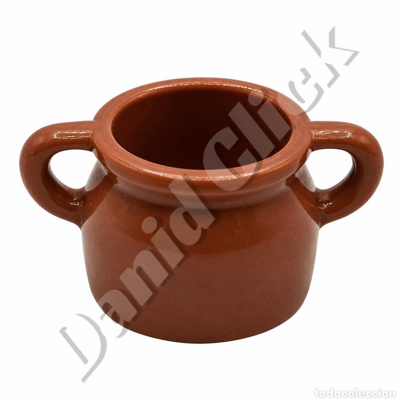 Playmobil: Playmobil Olla de Barro con Dos Asas Puchero Cazuela Medieval Bel&eacute;n