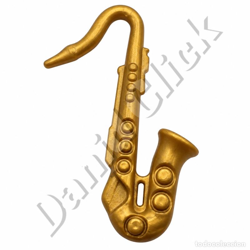 Playmobil: Playmobil Saxof&oacute;n Dorado Saxo M&uacute;sico Jazz Circo Orquesta Instrumento