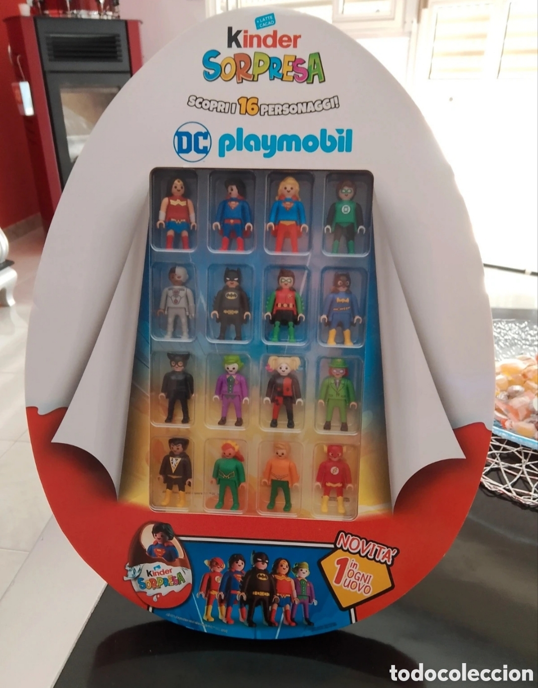 Playmobil: Playmobil expositor kinder DC , original, colecci&oacute;n completa