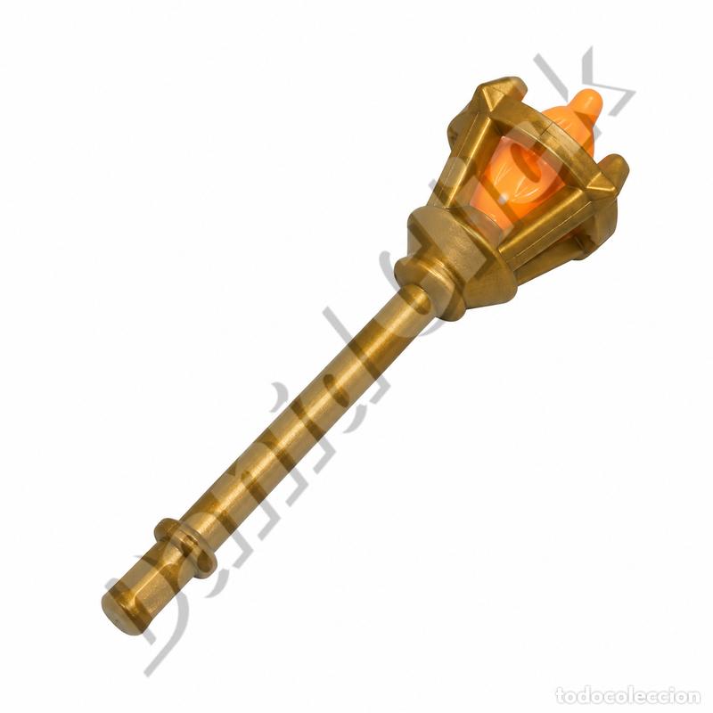 Playmobil: Playmobil Antorcha Dorada con Llama Naranja Medieval Castillo Piratas Oeste Bel&eacute;n