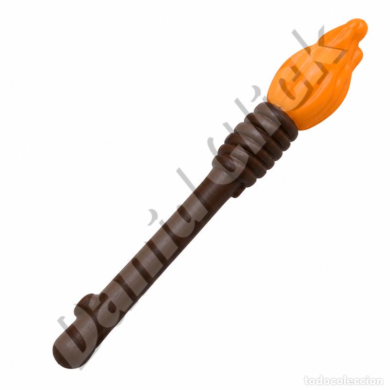 Playmobil: Playmobil Antorcha Marr&oacute;n con Fuego Naranja Medieval Castillo Oeste Vikingo Bel&eacute;n