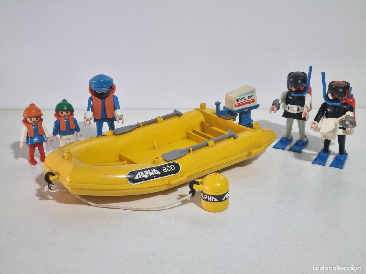 Playmobil: Playmobil 3479 Antigua Lancha Zodiac Recreativa Alpha 800 Buzo Buceador Ni&ntilde;os