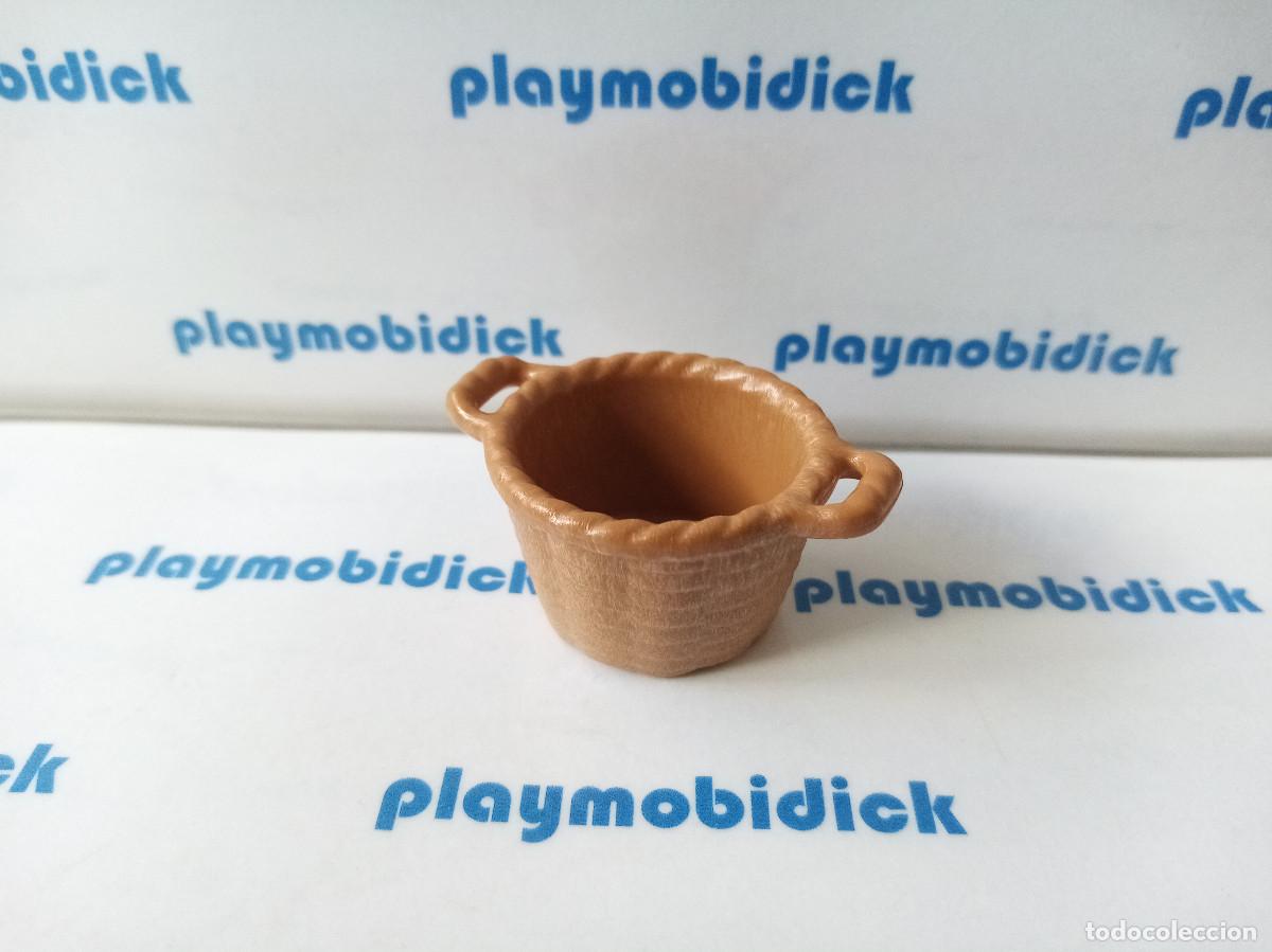 Playmobil: Playmobil cesta redonda mimbre marron claro