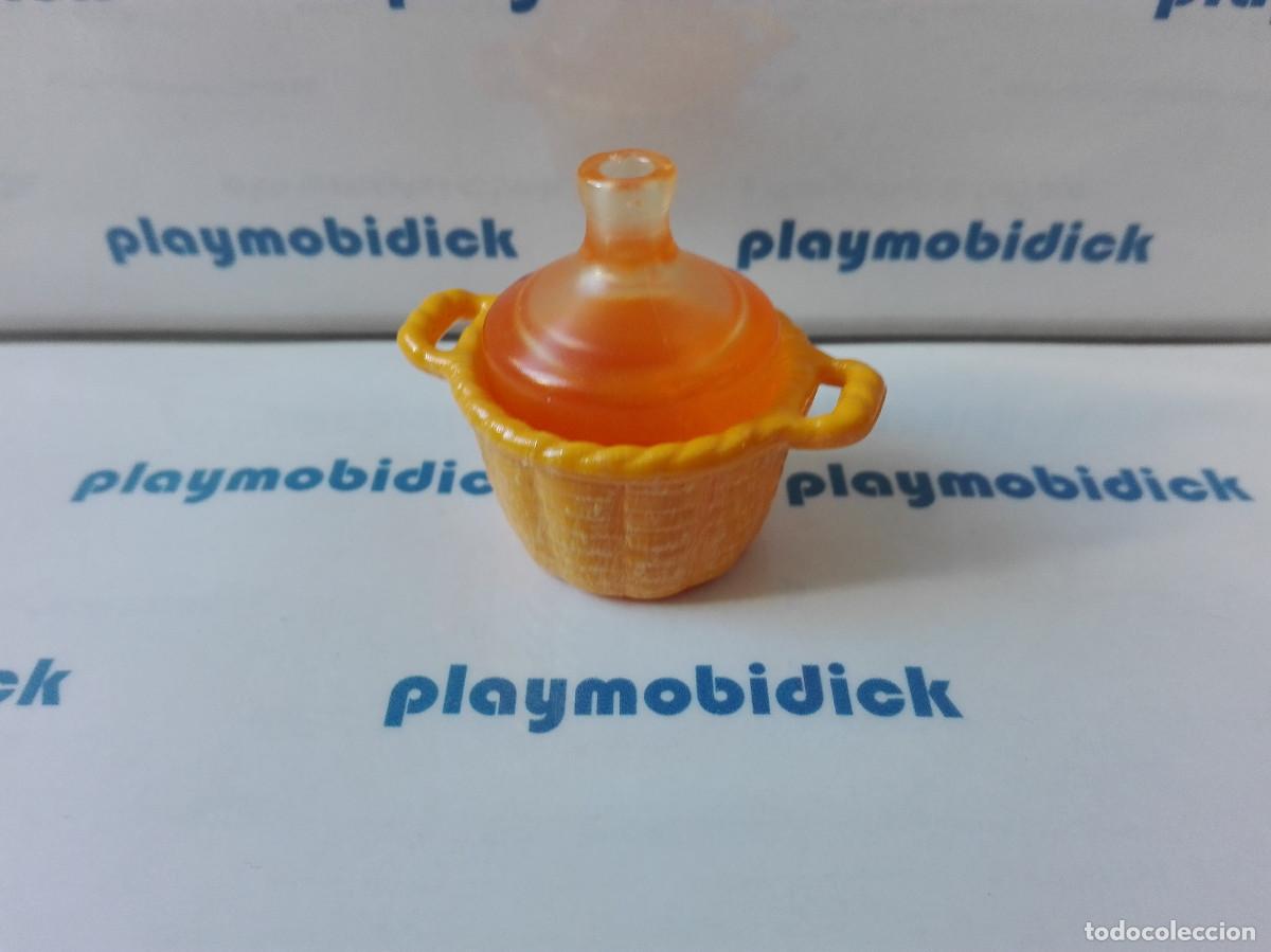 Playmobil: Playmobil botella cristal amarilla con cesta mimbre amarilla