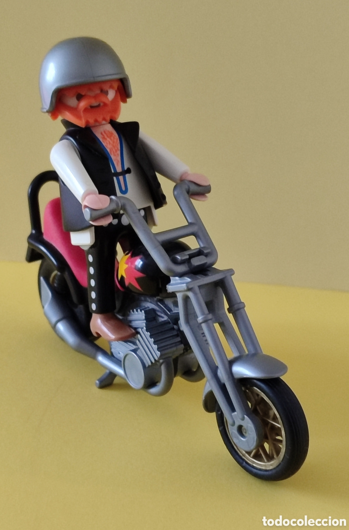 Playmobil: Motorista Heavy con moto Chopped