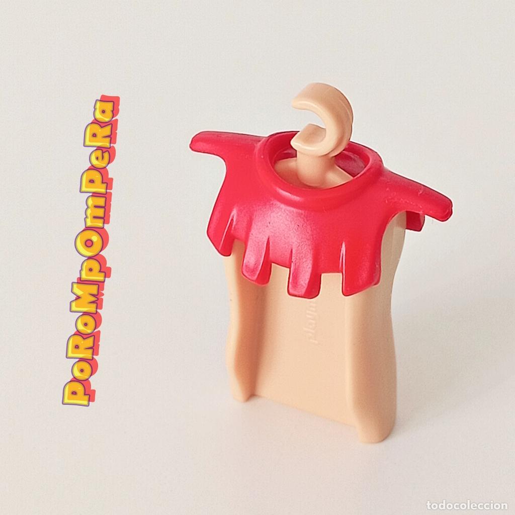 Playmobil: PLAYMOBIL cuello rojo caballero medieval espaldar hombrera aldeano bel&eacute;n F4