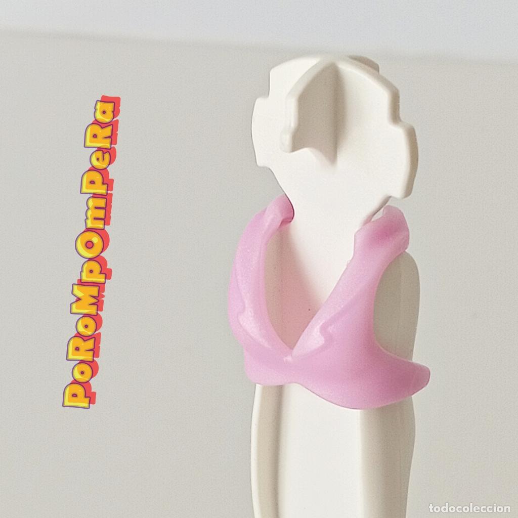 Playmobil: PLAYMOBIL top rosa perlado mujer blusa chaqueta camisa ropa camiseta F4