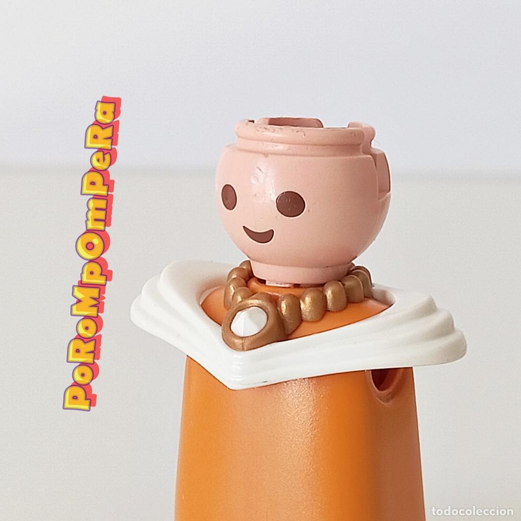 Playmobil: PLAYMOBIL pa&ntilde;uelo blanco hombro con collar dorado dama victorian hombrera chal vestido F4