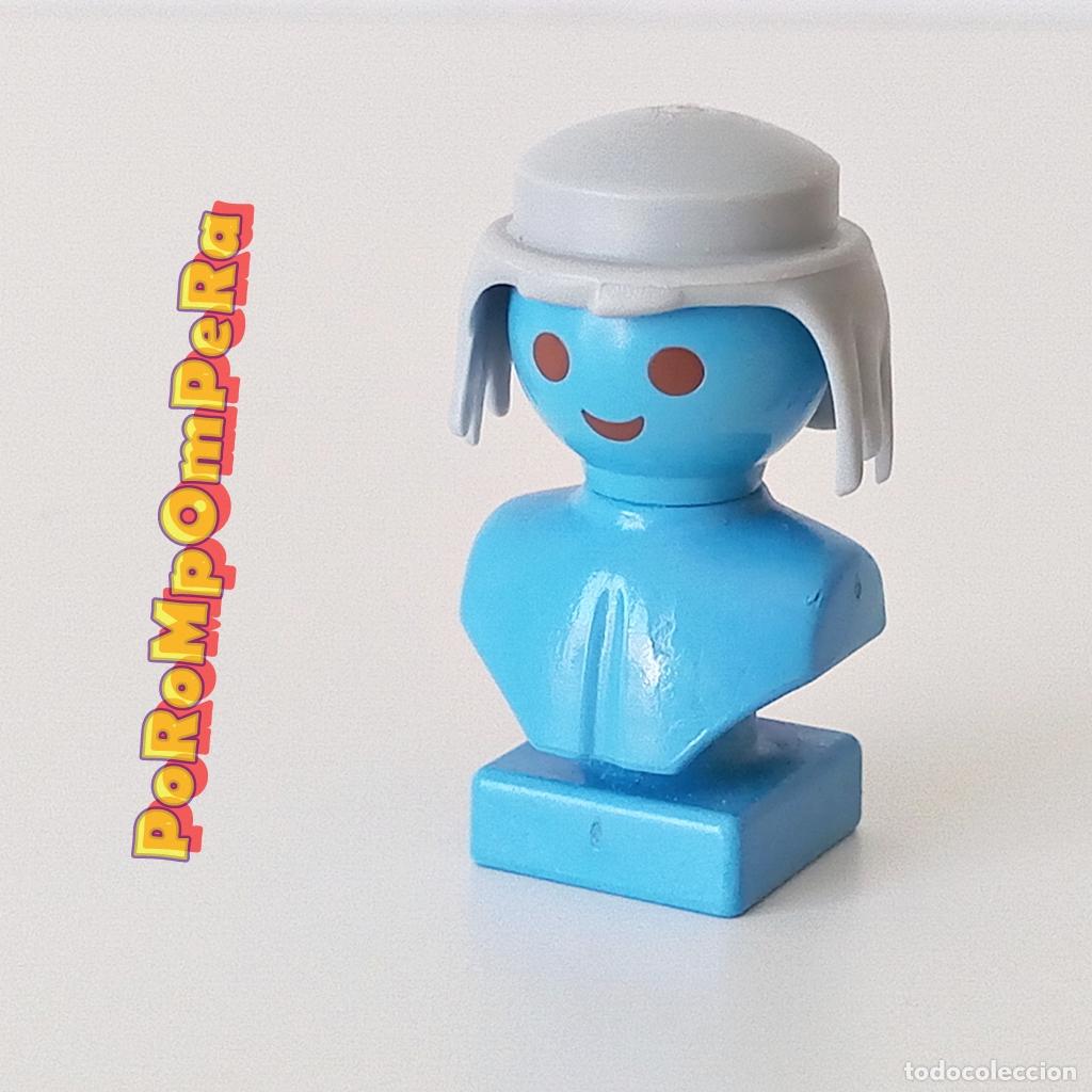 Playmobil: PLAYMOBIL peluca gre&ntilde;a gris mo&ntilde;o coleta recogida pelo canoso cabello CUSTOM/COMPLETAR F4