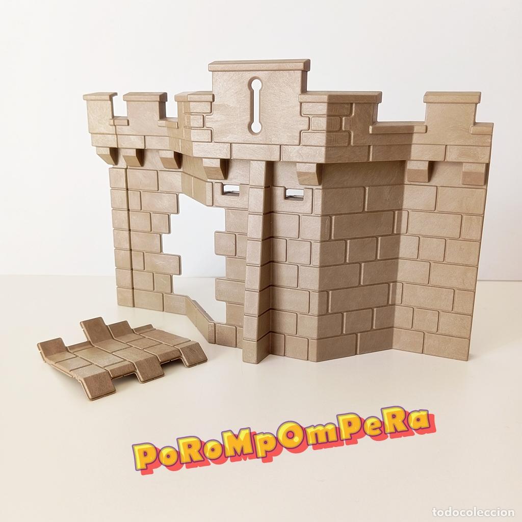 Playmobil: PLAYMOBIL secci&oacute;n muro exterior grande con pared extra&iacute;ble 6002 despiece castillo medieval SYSTEM X
