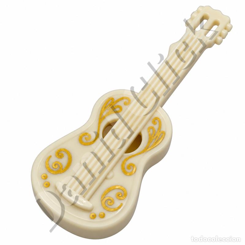Playmobil: Guitarra Blanca Dorada Catr&iacute;n Catrino Mariachi Mexicano D&iacute;a de Muertos Halloween