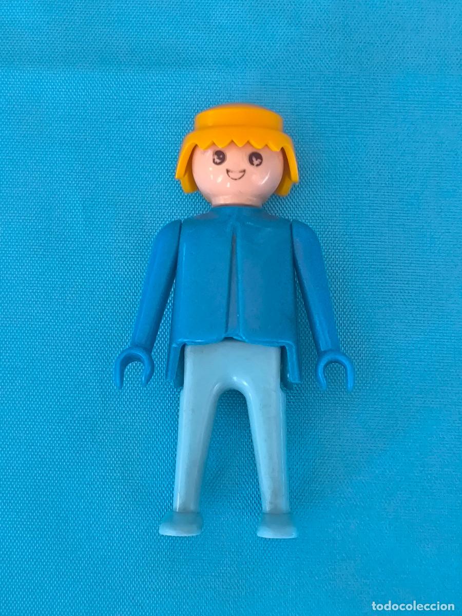 Playmobil: Playmobil famobil antig&uuml;a figura soldado azul nordista s&eacute;ptimo de caballer&iacute;a primera &eacute;poca oeste
