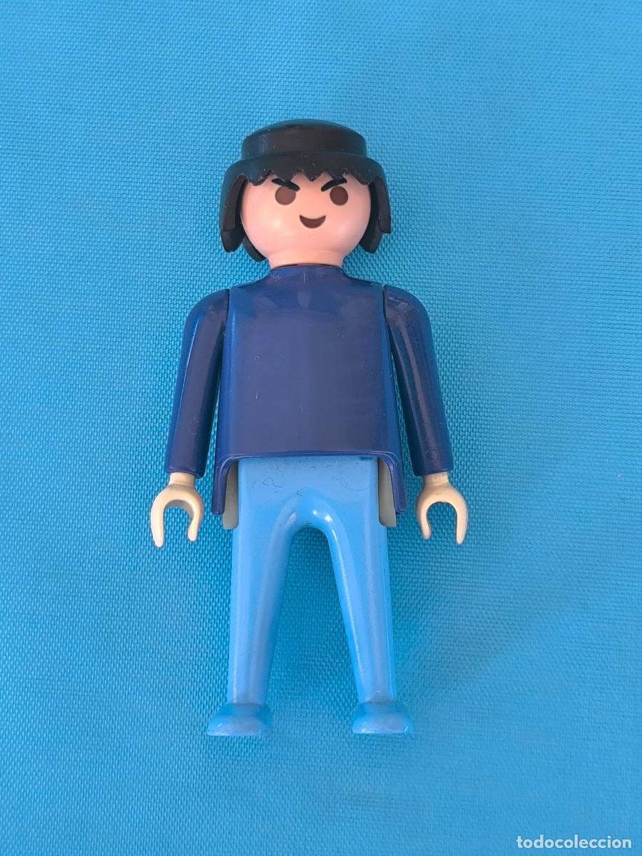Playmobil: Playmobil famobil antig&uuml;a figura soldado azul nordista s&eacute;ptimo de caballer&iacute;a primera &eacute;poca oeste