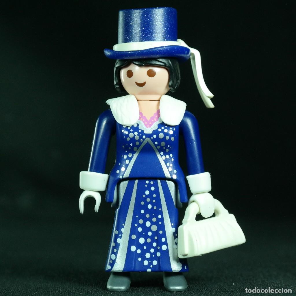 Playmobil: Playmobil dama con vestido azul☼ sabado
